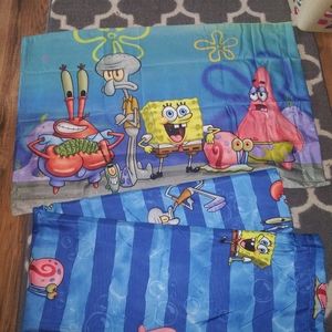 Spongebob Squarepants FLAT sheet and pillow case